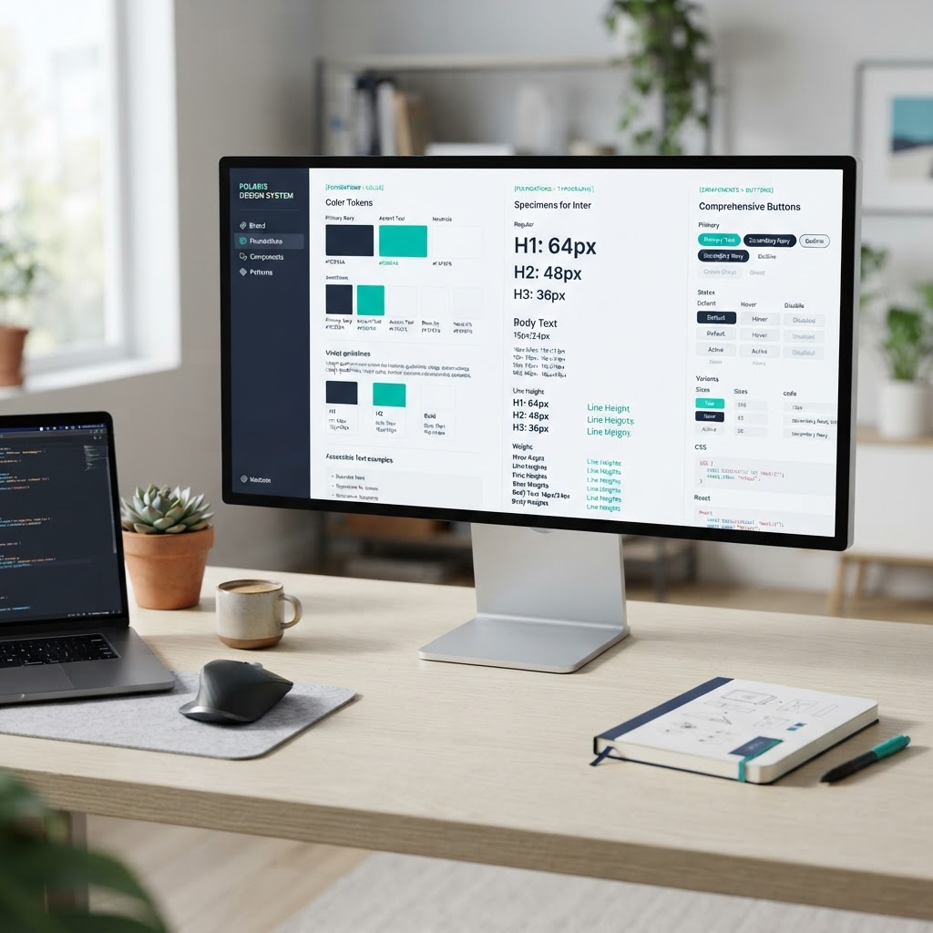 Enterprise design system — project mockup